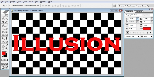 Creation of Checkered Illusion: Step 11